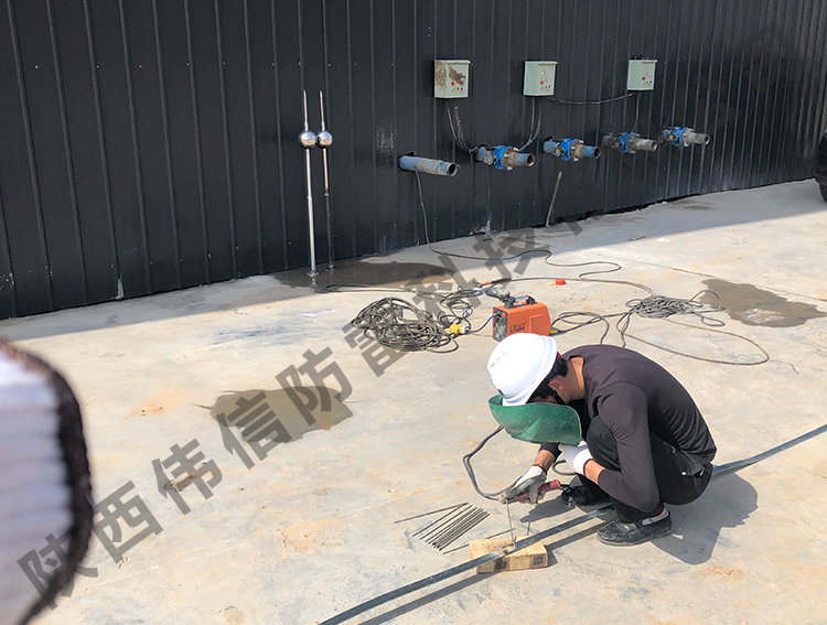 泾阳拌合站避雷针安装